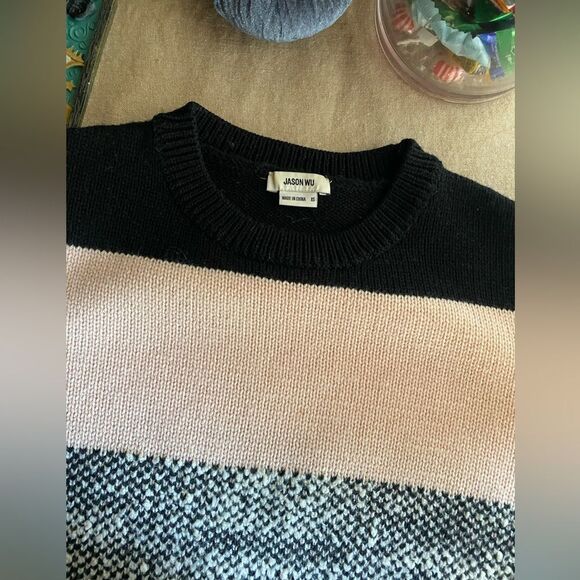 Jason Wu Colorblock Merino Wool Crewneck Sweater SZ XS - Picture 7 of 12